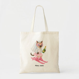 Tote Bag Ski pour les amateurs de chat siamois en enterreme