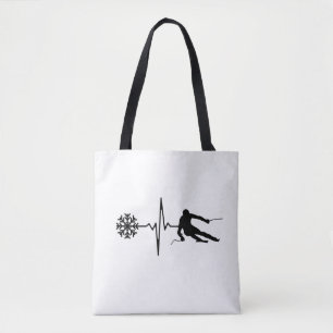 Tote Bag Ski - Ski Heartbeat