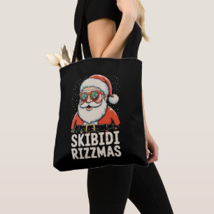 Tote Bag Skibidi Rizzmas Père Noël Rizz Noël Xmas Vacances