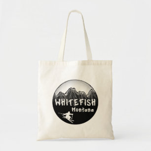 Tote Bag Skier artistique Whitefish Montana
