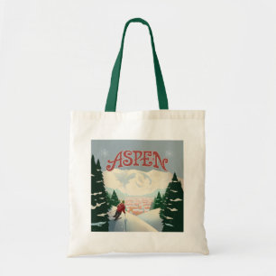 Tote Bag Skier d'Aspen   Colorado