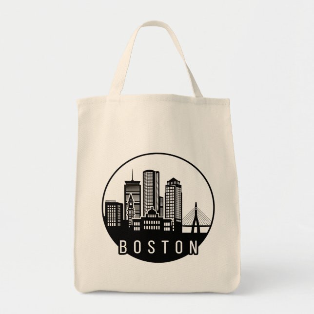 Tote Bag Skyline de Boston City (Devant)