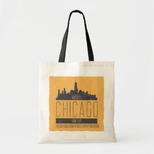 Tote Bag Skyline de Chicago Vintage personnalisé