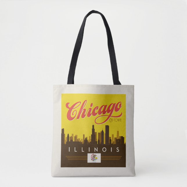 Tote Bag Skyline de l'Illinois (Devant)