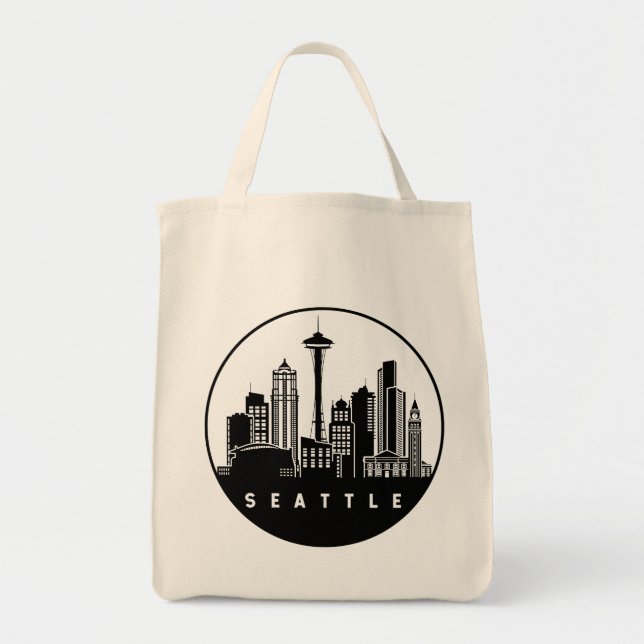 Tote Bag Skyline de Seattle (Devant)