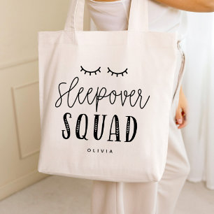 Tote Bag Slepover Squad Editable Color Stwood Party