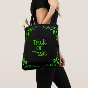 Tote Bag Slime vert Halloween Trick or Treat