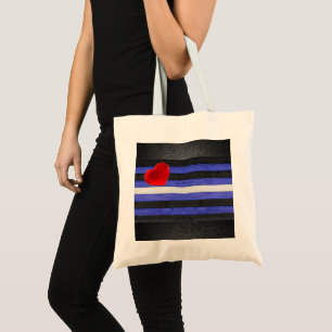 Tote Bag SlipperyJoe's Gay Leather Pride drapeau royal noir