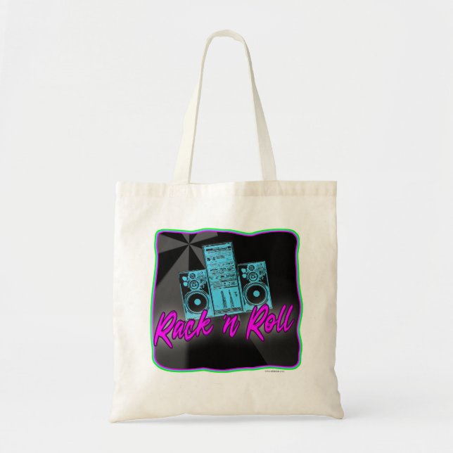 Tote Bag Slogan rétro en rack et en rouleaux (Devant)