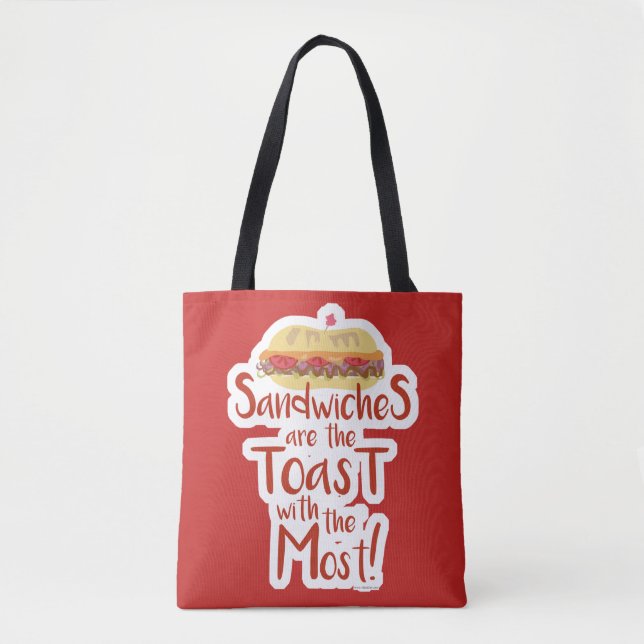 Tote Bag Slogan sandwich si drôle toast le plus épique (Devant)