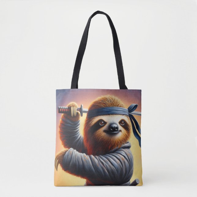 Tote Bag Sloth Ninja (Devant)