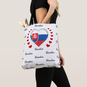 Tote Bag Slovaquie Drapeau et Coeur Slovaque Mode / Sport