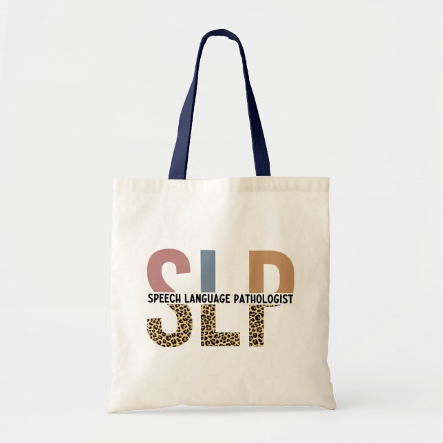Tote Bag SLP Discours Pathologiste Typographie Empreinte de (Devant)