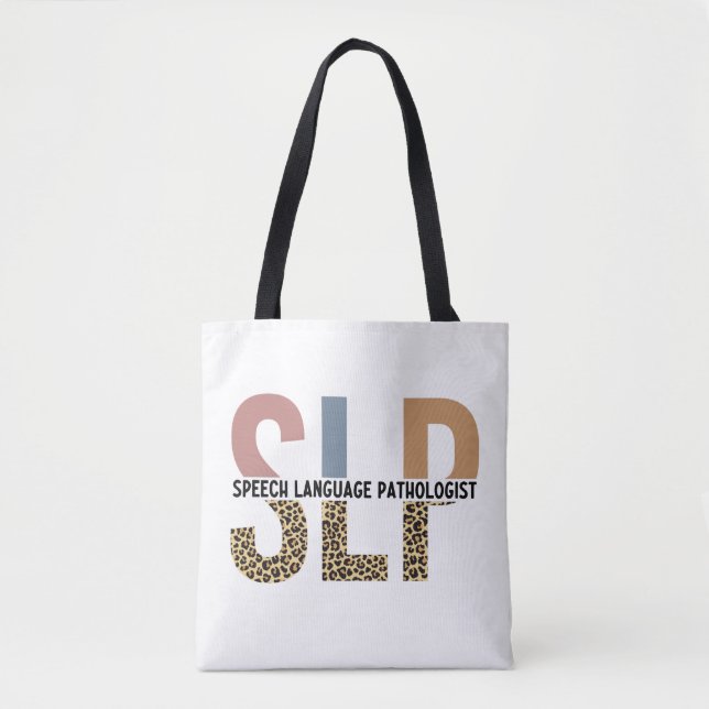 Tote Bag SLP Discours Pathologiste Typographie Empreinte de (Devant)