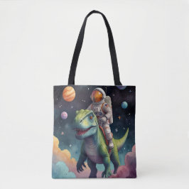 Tote Bag Small Multi-Coloured Aliens in Space