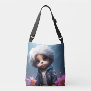 Tote Bag Small with white hair Tragetaschen Mit Langen Trägern