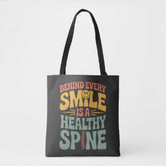 Tote Bag Smile Healthy Spine Chiropractor Conception de dev