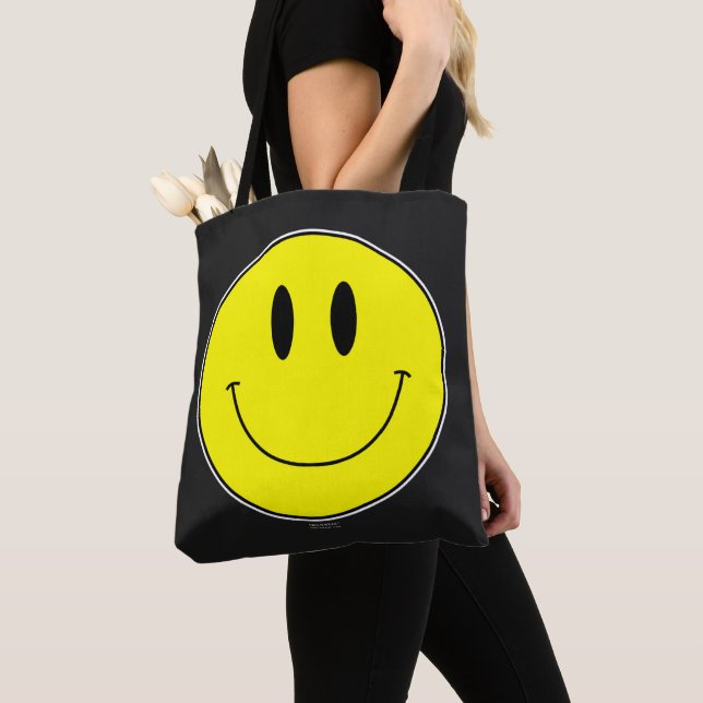 Tote Bag SMILIEWEAR™ Smile Smilie Soulder Sag (De près)