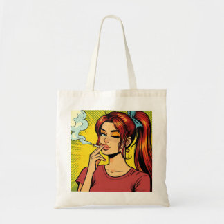 Tote Bag Smoking lovers | Pop art | Girl Stoner | Cigarette