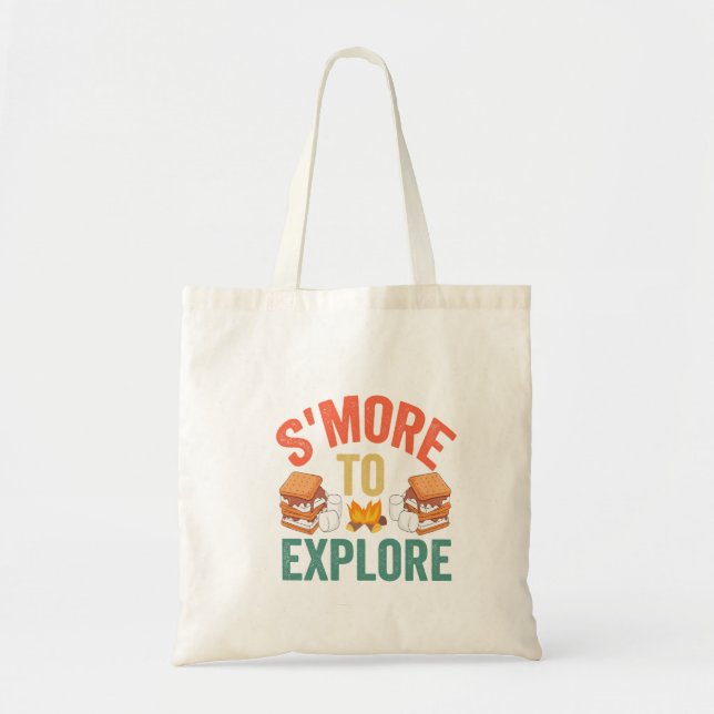 Tote Bag S'mores À Explorer Funny Outdoors Camping Randonné (Devant)