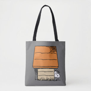 Tote Bag Snoopy Halloween Spider Web Doghouse