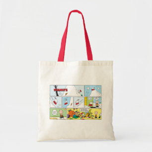 Tote Bag Snoopy Sled Riding Food Dish