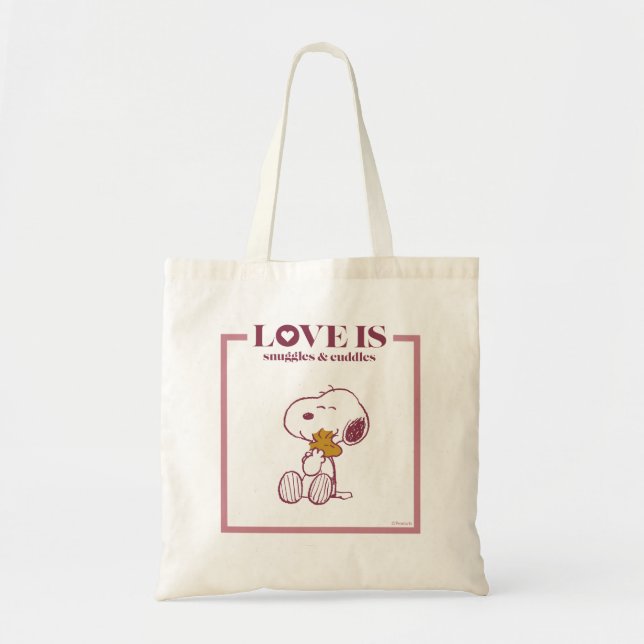 Tote Bag Snoopy & Woodstock - L'amour c'est des lunettes et (Devant)