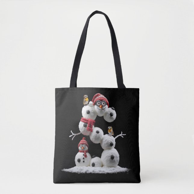 Tote Bag Snowman-minion en forme de S (Devant)
