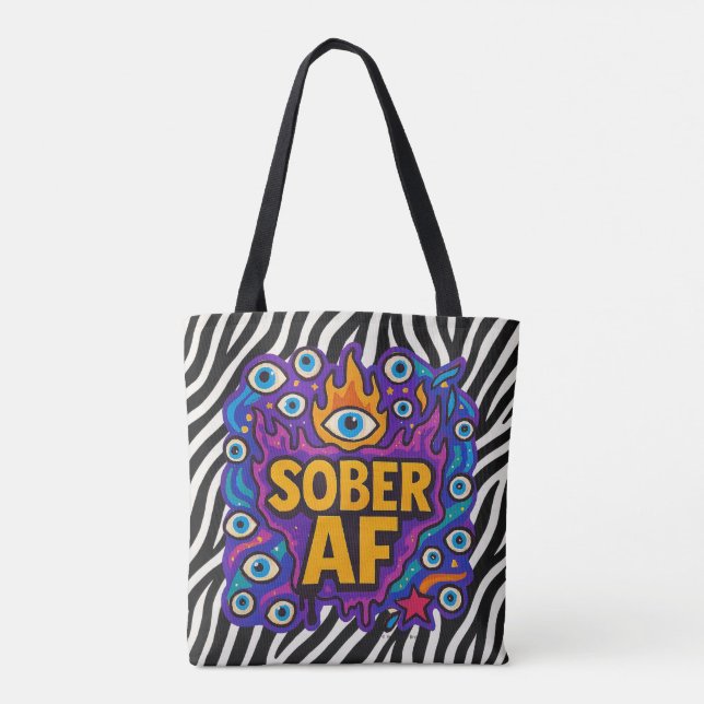 Tote Bag Sober AF -  (Dos)