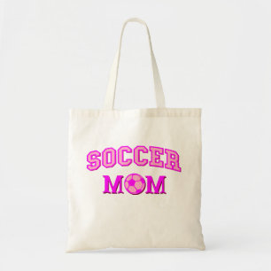 Tote Bag Soccer Maman Dessin Et Texte Tout Rose