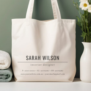 Tote Bag Société promotionnelle personnalisée minimaliste
