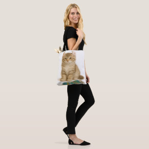 Tote Bag Sock It to Me - American Curl Kitten Edition