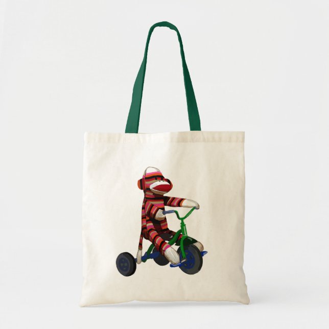 Tote Bag Sock Monkey Tricycle (Devant)