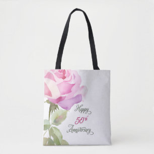 Tote Bag Soeur jubilé catholique rose 50e anniversaire Nun