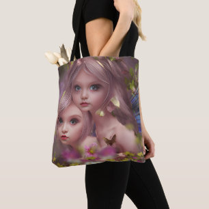 Tote Bag Soeurs des fées parmi les fleurs de la forêt