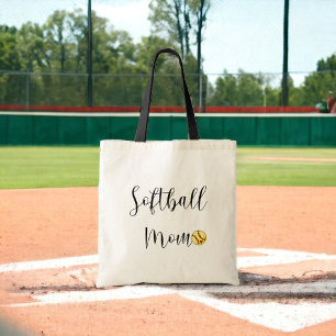 Tote Bag Softball Mom mignon Numéro personnalisé