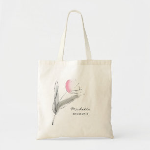 Tote Bag Soirée de mariage pour tulipe rose simple