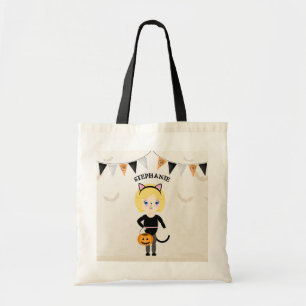Tote Bag Soirée d'Halloween en chats