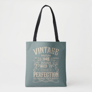 Tote Bag Soixante-dix vintages fête du 80e anniversaire