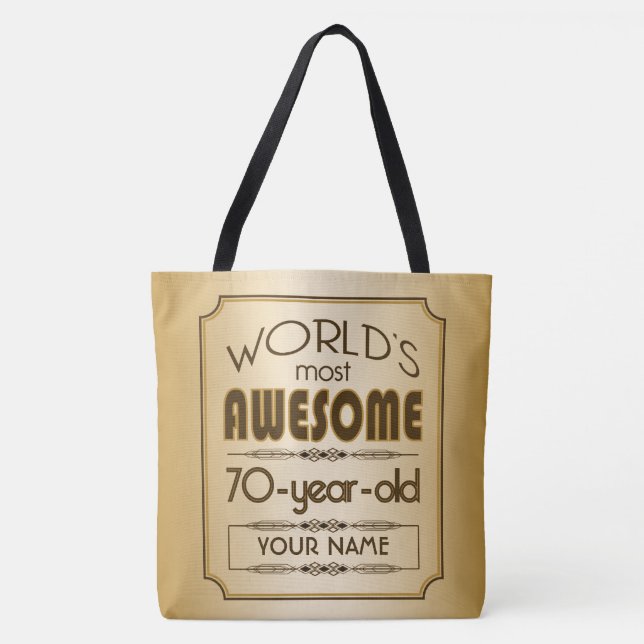 Tote Bag Soixante-dixième monde de célébration (Devant)