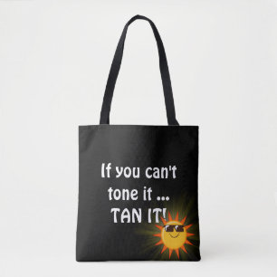 Tote Bag soleil amusant avec lunettes de soleil