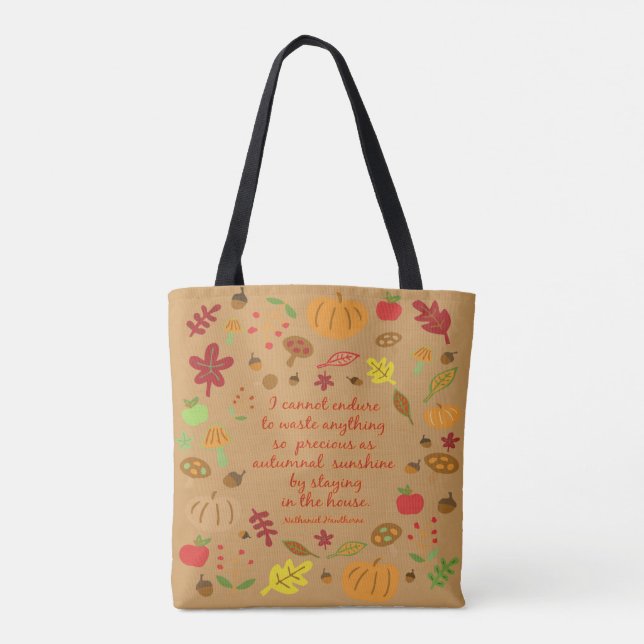Tote Bag Soleil automnal (Dos)