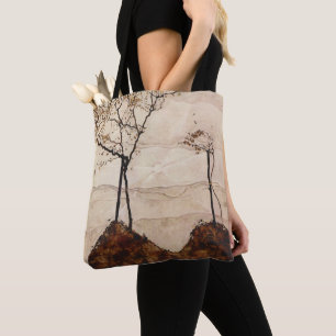 Tote Bag Soleil d'automne et arbres par Egon Schiele, Art V