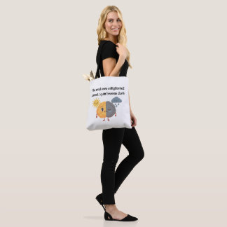 Tote Bag Soleil Pluie Cerveau Esprit Illuminé Jaune Étudian