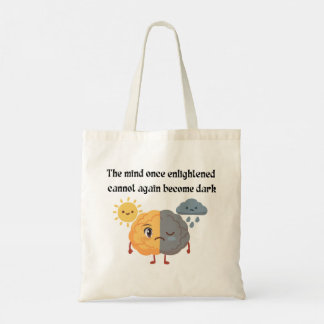 Tote Bag Soleil Pluie Cerveau Esprit Illuminé Jaune Étudian
