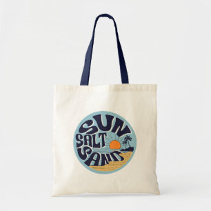 Tote Bag Soleil Sel Sable Rétro Plage Coucher de Soleil