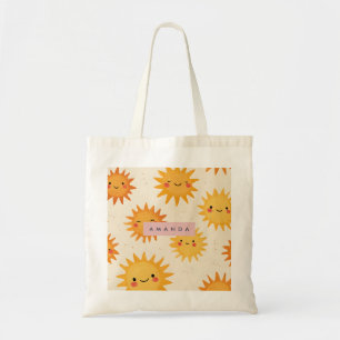 Tote Bag Soleil souriant et gai personnalisé