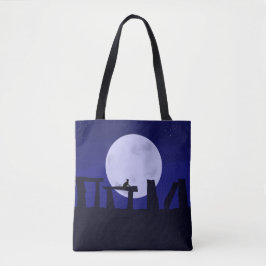 Tote Bag Solstice Moon mit Kätzchen Tasche