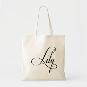Tote Bag Son Nom Est Lily Calligraphy