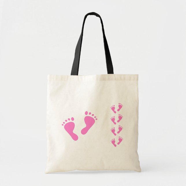 Tote Bag Son une fille - baby shower, nouveau-né (Devant)